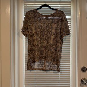 We The Free Oversized Snake Skin Tee